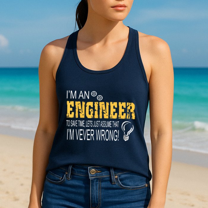 I Am An Engineer To Save Time I'm Always Right Funny Womens Tank Top