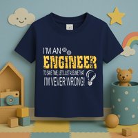I Am An Engineer To Save Time I'm Always Right Funny Toddler T-Shirt