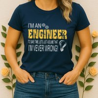 I Am An Engineer To Save Time I'm Always Right Funny Womens T-Shirt
