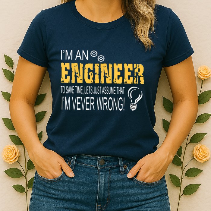 I Am An Engineer To Save Time I'm Always Right Funny Womens T-Shirt