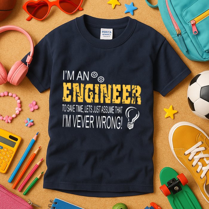 I Am An Engineer To Save Time I'm Always Right Funny Kids T-Shirt
