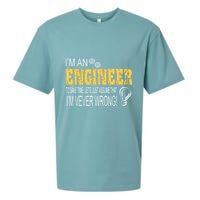 I Am An Engineer To Save Time I'm Always Right Funny Sueded Cloud Jersey T-Shirt