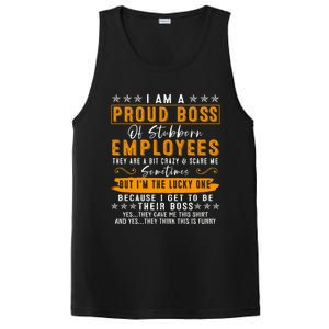 I Am A Proud Boss Of Stubborn Employees They Are Bit Crazy Gift PosiCharge Competitor Tank