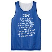 I Am A Witch Pagan Witch Wicca Wiccan Funny Gift Cute Gift Mesh Reversible Basketball Jersey Tank