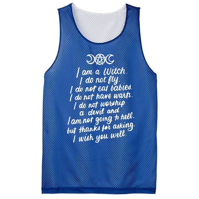 I Am A Witch Pagan Witch Wicca Wiccan Funny Gift Cute Gift Mesh Reversible Basketball Jersey Tank