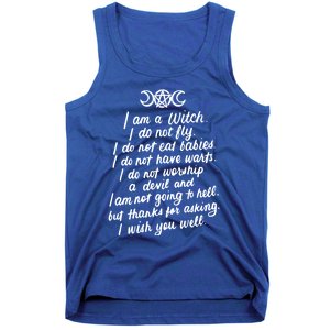 I Am A Witch Pagan Witch Wicca Wiccan Funny Gift Cute Gift Tank Top