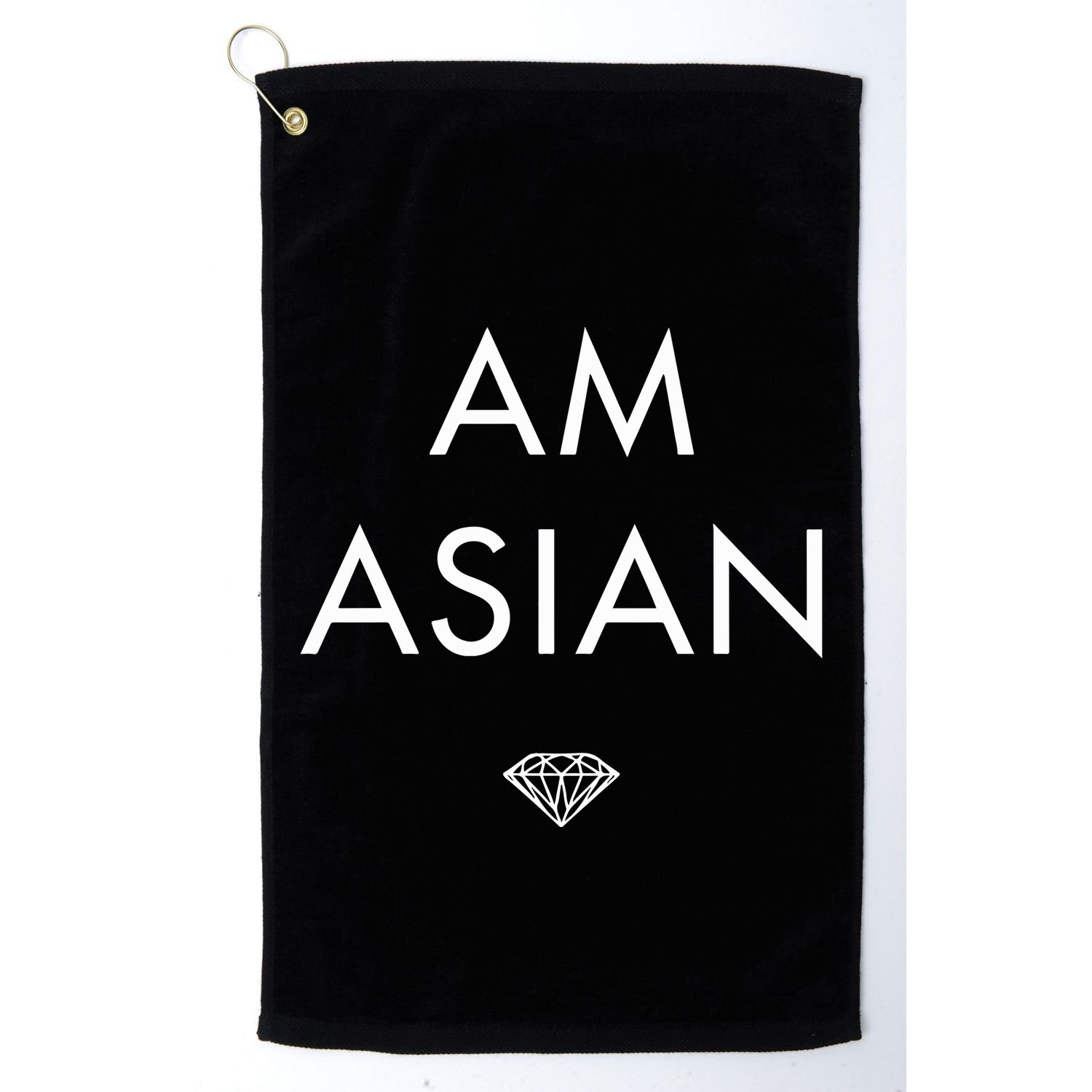 I Am Asian Diamond Golf Towel