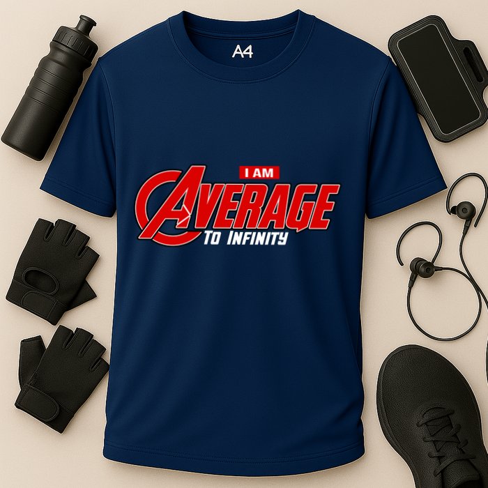 I Am Average To Infinity Cooling Performance Crew T-Shirt