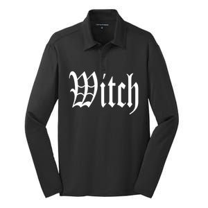 I Am A Witch Cool Gift Silk Touch Performance Long Sleeve Polo