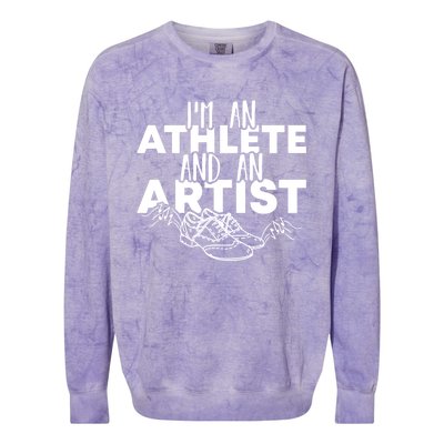 I’m An Athlete And An Artist National Tap Dance Day Cool Gift Colorblast Crewneck Sweatshirt