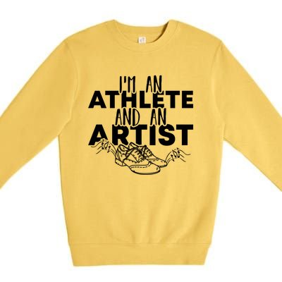 I’m An Athlete And An Artist National Tap Dance Day Cool Gift Premium Crewneck Sweatshirt