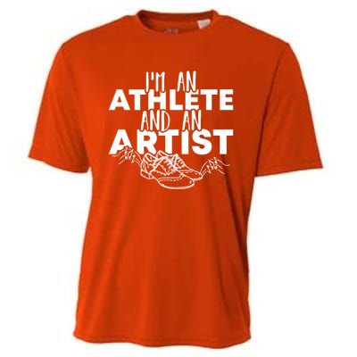 I’m An Athlete And An Artist National Tap Dance Day Cool Gift Cooling Performance Crew T-Shirt