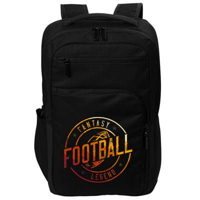 I Am A Fantasy Football Legend Retro Fantasy Football Impact Tech Backpack