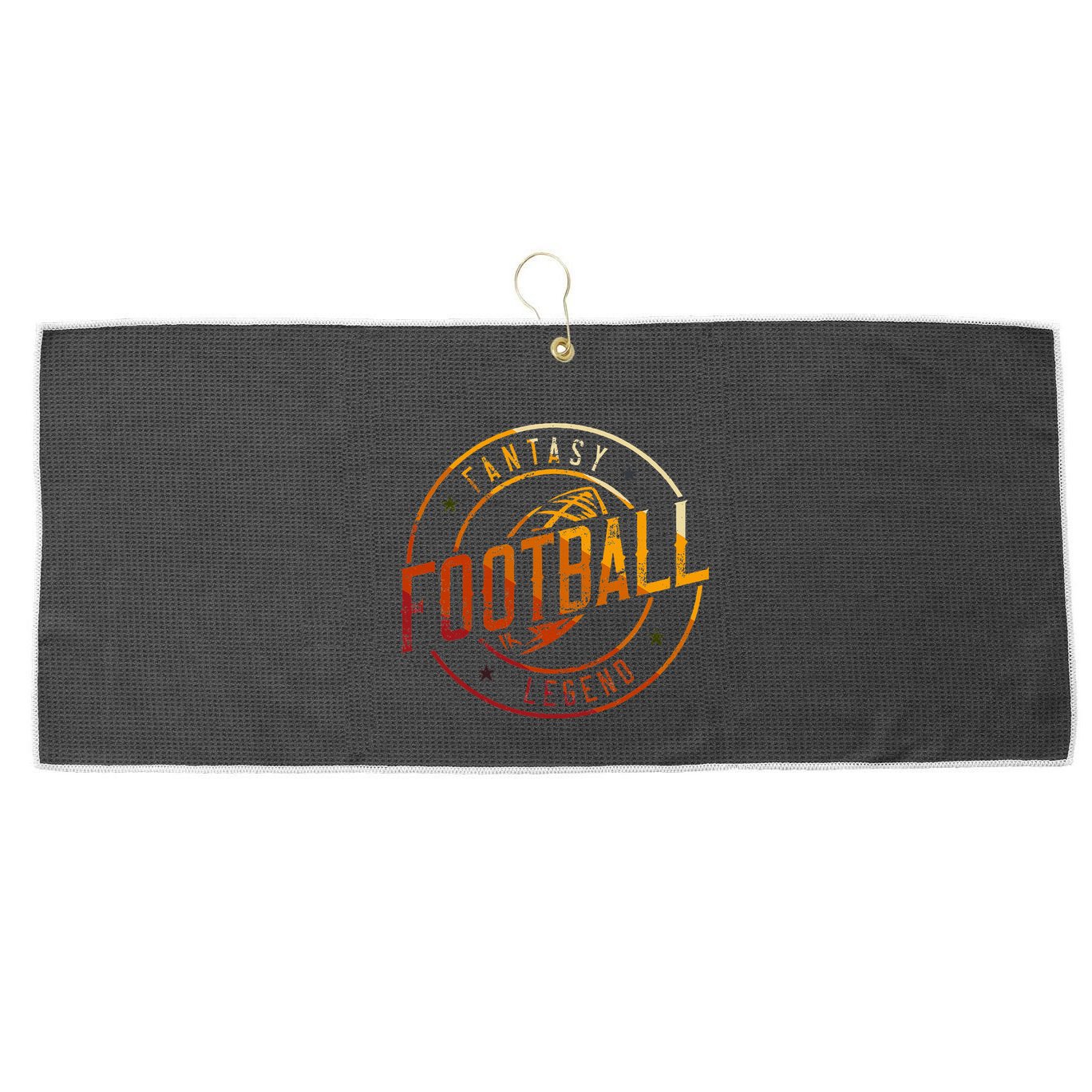 I Am A Fantasy Football Legend Retro Fantasy Football Large Microfiber Waffle Golf Towel