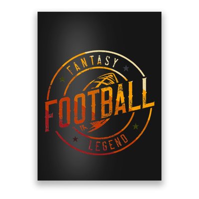 I Am A Fantasy Football Legend Retro Fantasy Football Poster
