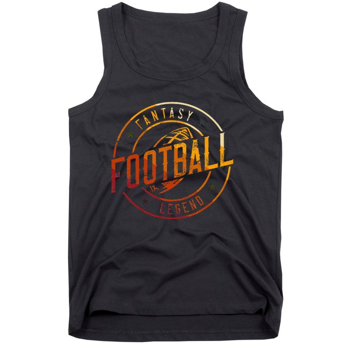 I Am A Fantasy Football Legend Retro Fantasy Football Tank Top