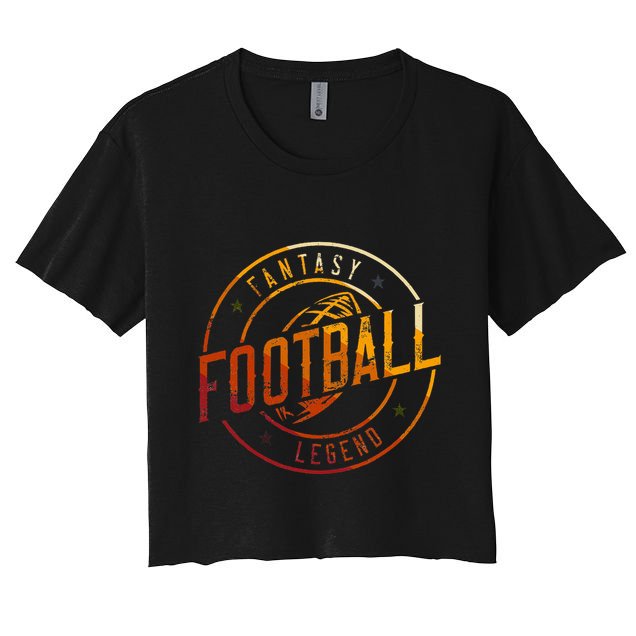 I Am A Fantasy Football Legend Retro Fantasy Football Women's Crop Top Tee