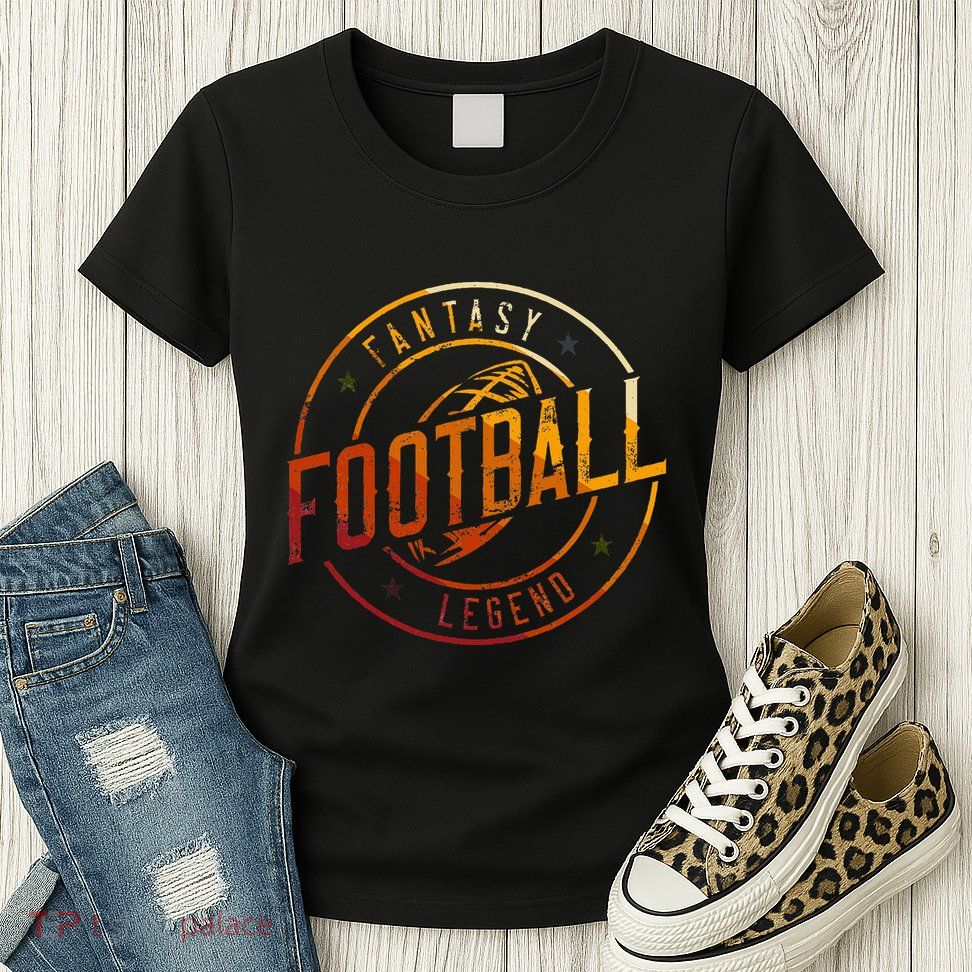 I Am A Fantasy Football Legend Retro Fantasy Football Womens T-Shirt