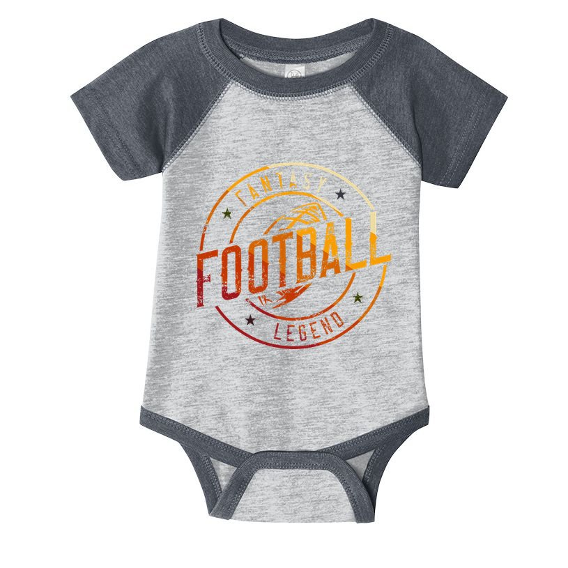 I Am A Fantasy Football Legend Retro Fantasy Football Infant Baby Jersey Bodysuit