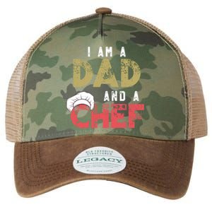 I Am A Dad And A Chef Cooking Father Gift Funny Gift Legacy Tie Dye Trucker Hat