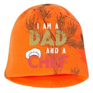 I Am A Dad And A Chef Cooking Father Gift Funny Gift Kati - Camo Knit Beanie