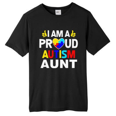 I Am A Proud Autism Aunt Tall Fusion ChromaSoft Performance T-Shirt