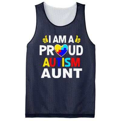 I Am A Proud Autism Aunt Mesh Reversible Basketball Jersey Tank