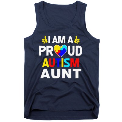 I Am A Proud Autism Aunt Tank Top