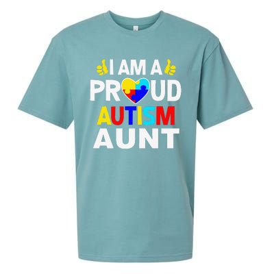 I Am A Proud Autism Aunt Sueded Cloud Jersey T-Shirt