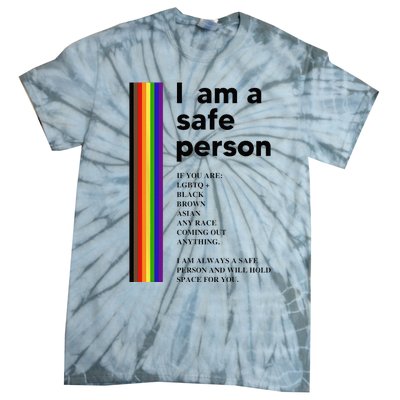 I Am A Safe Person Ally LGBT Proud Gay Lesbian LGBT Month Tie-Dye T-Shirt