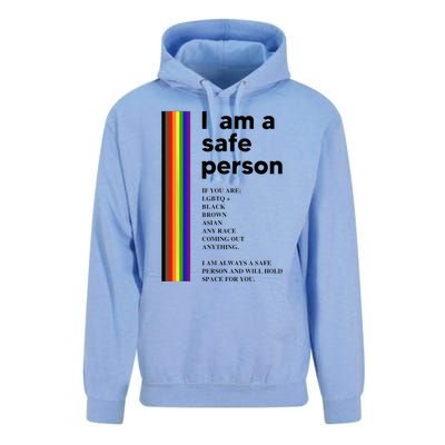 I Am A Safe Person Ally LGBT Proud Gay Lesbian LGBT Month Unisex Surf Hoodie