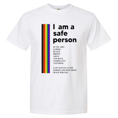 I Am A Safe Person Ally LGBT Proud Gay Lesbian LGBT Month Garment-Dyed Heavyweight T-Shirt