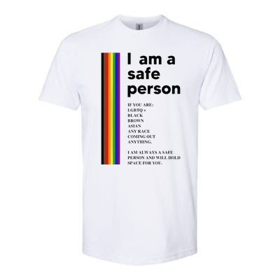 I Am A Safe Person Ally LGBT Proud Gay Lesbian LGBT Month Softstyle CVC T-Shirt