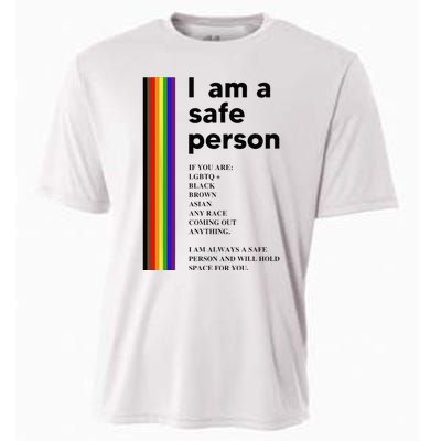 I Am A Safe Person Ally LGBT Proud Gay Lesbian LGBT Month Cooling Performance Crew T-Shirt