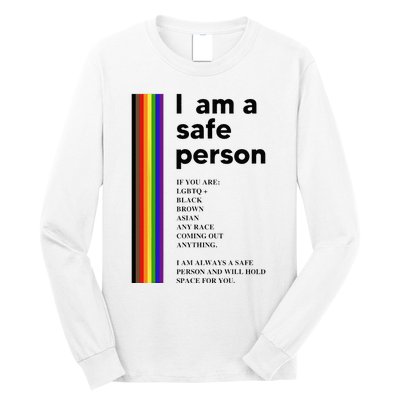 I Am A Safe Person Ally LGBT Proud Gay Lesbian LGBT Month Long Sleeve Shirt