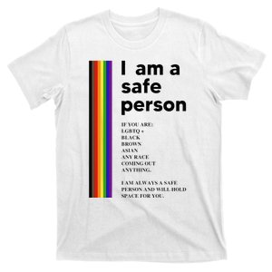 I Am A Safe Person Ally LGBT Proud Gay Lesbian LGBT Month T-Shirt