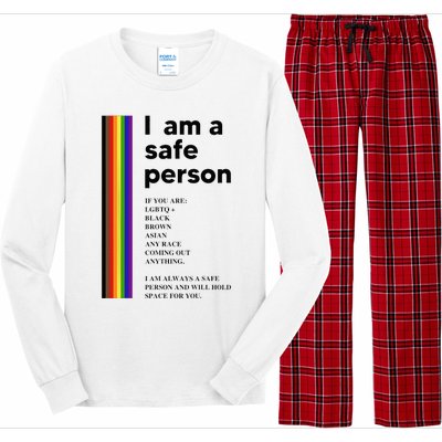 I Am A Safe Person Ally LGBT Proud Gay Lesbian LGBT Month Long Sleeve Pajama Set