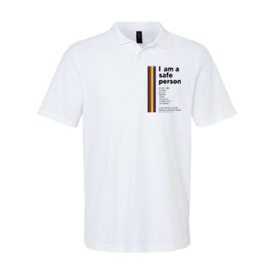 I Am A Safe Person Ally LGBT Proud Gay Lesbian LGBT Month Softstyle Adult Sport Polo