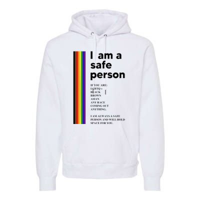 I Am A Safe Person Ally LGBT Proud Gay Lesbian LGBT Month Premium Hoodie