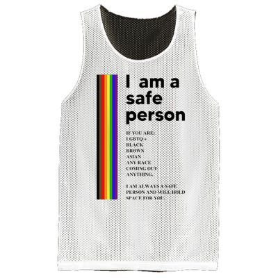 I Am A Safe Person Ally LGBT Proud Gay Lesbian LGBT Month Mesh Reversible Basketball Jersey Tank