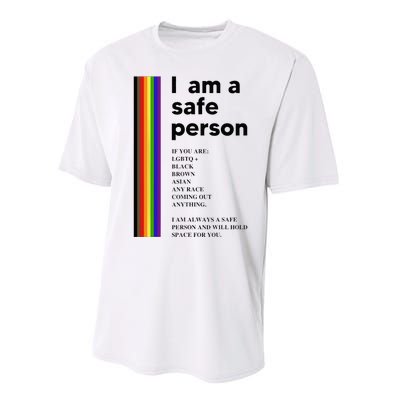 I Am A Safe Person Ally LGBT Proud Gay Lesbian LGBT Month Performance Sprint T-Shirt