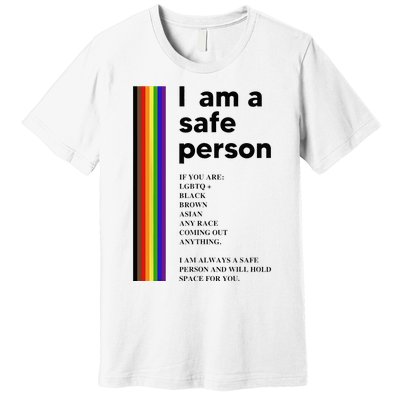 I Am A Safe Person Ally LGBT Proud Gay Lesbian LGBT Month Premium T-Shirt