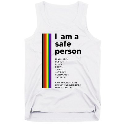 I Am A Safe Person Ally LGBT Proud Gay Lesbian LGBT Month Tank Top