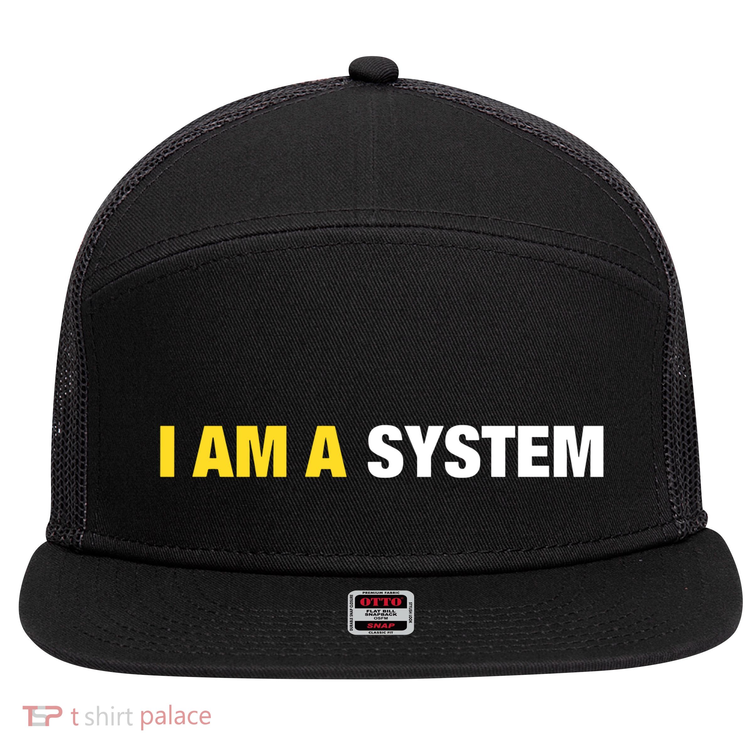 I Am A System 7 Panel Mesh Trucker Snapback Hat