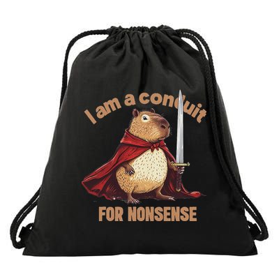 I Am A Conduit For Nonsense Drawstring Bag