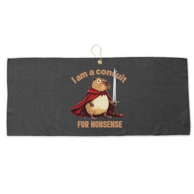 I Am A Conduit For Nonsense Large Microfiber Waffle Golf Towel