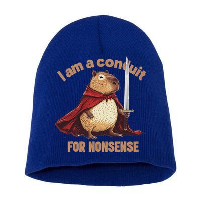 I Am A Conduit For Nonsense Short Acrylic Beanie