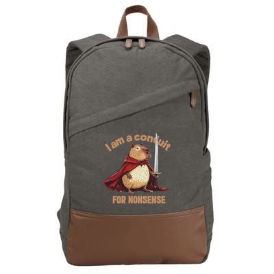 I Am A Conduit For Nonsense Cotton Canvas Backpack