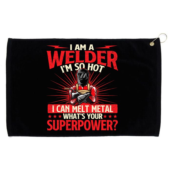 I Am A Welder Whats Your Superpower Welding Ironworker Grommeted Golf Towel