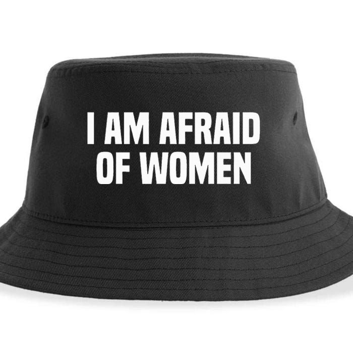 I Am Afraid Of Women Funny Sustainable Bucket Hat